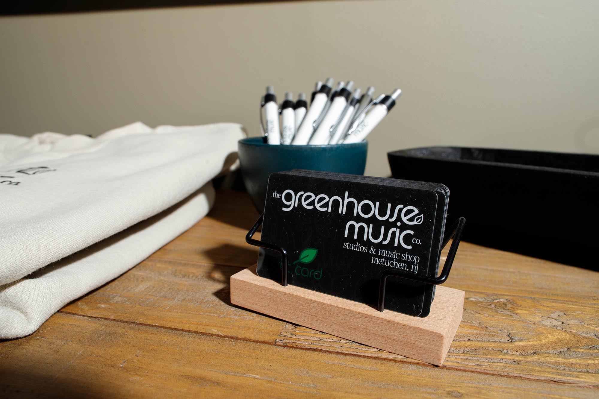 the greenshouse music shop business cards